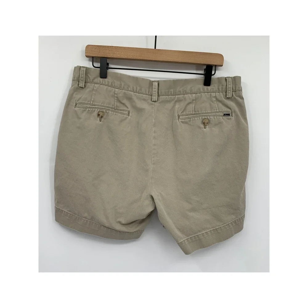 Vintage Polo Ralph Lauren Shorts Mens 35 Khaki Tan Classic 6